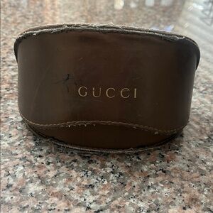 Gucci Brown Leather Sunglasses Case